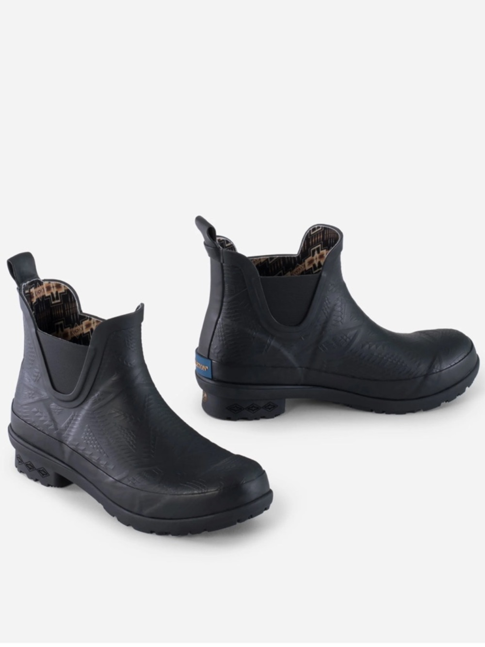 Pendleton Embossed Chelsea Rubber Waterproof Ankle Boots Size 9